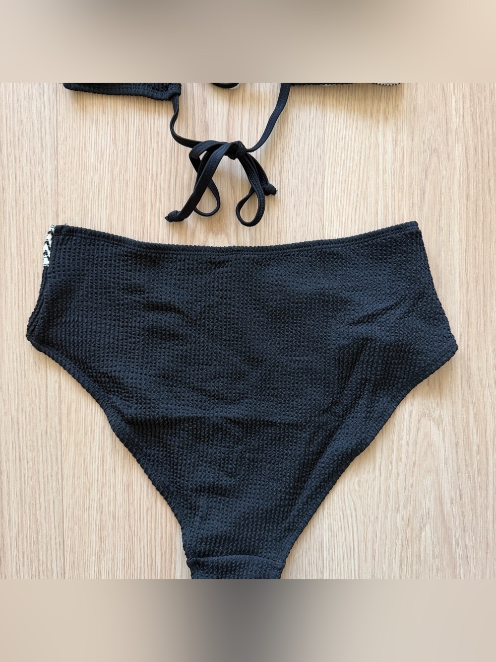 Cupshe Bikini Sets Two Piece Swimsuit Square Neck Crisscross Back Tie Ribbed M - Picture 7 of 12